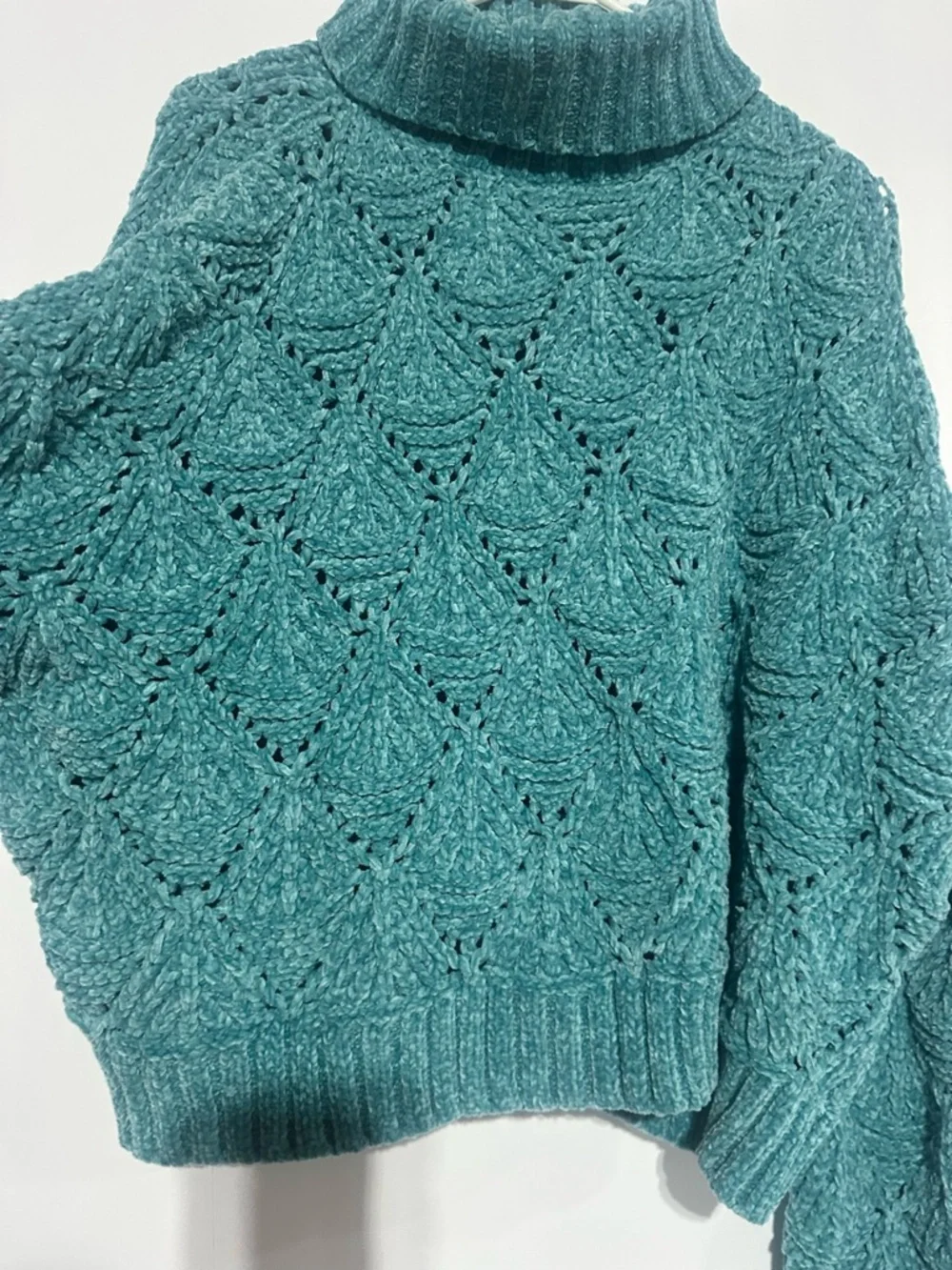 POL Cozy Chenille Knit Cowl Neck Sweater